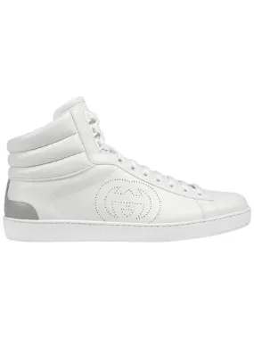 Ace Leather High Top Sneakers White