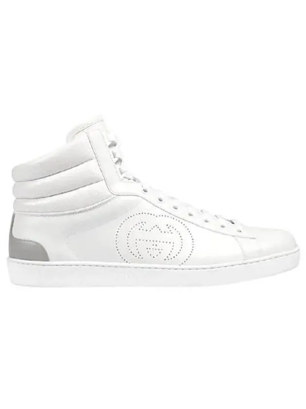 Ace Leather High Top Sneakers White