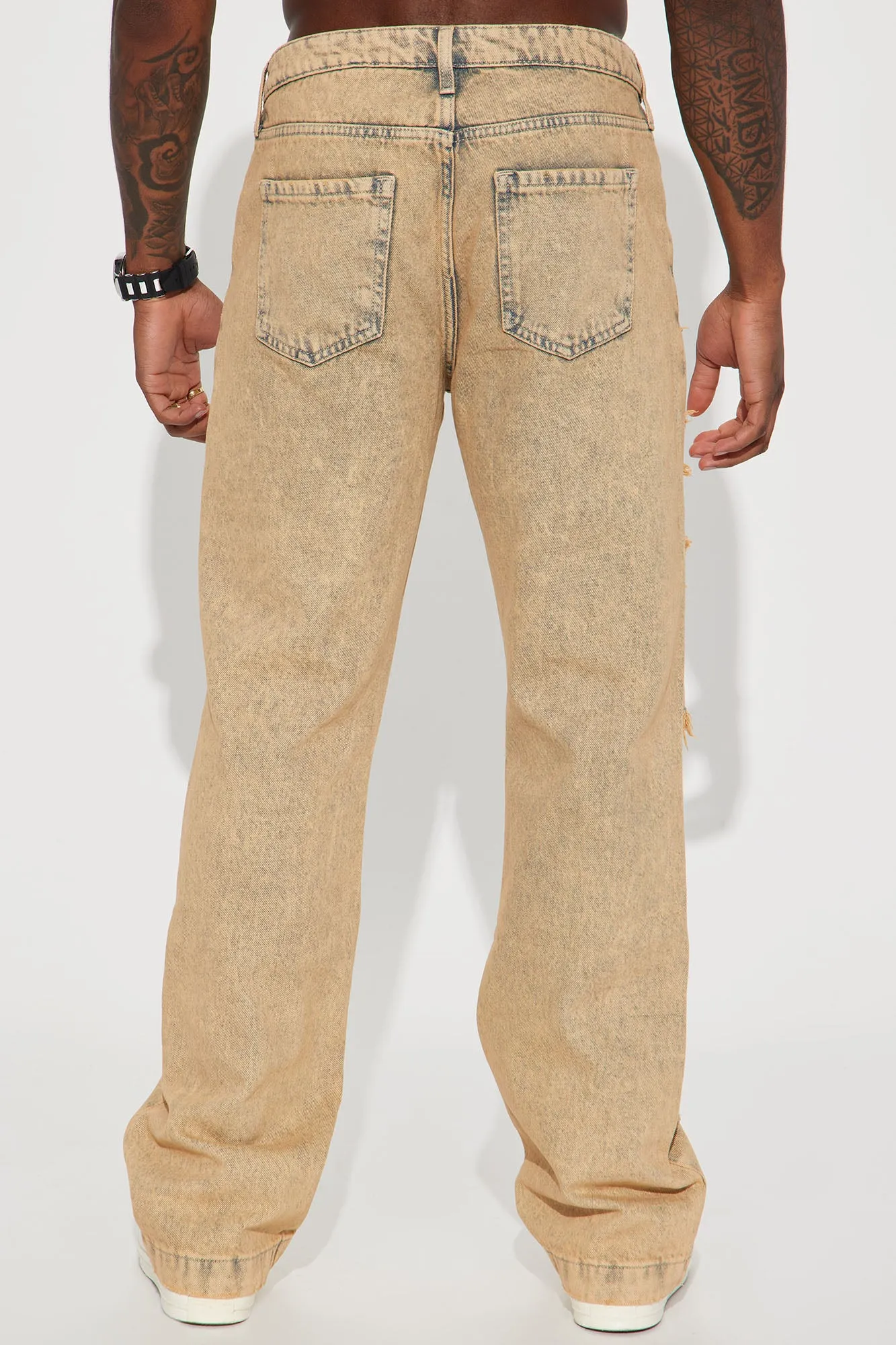 Acid Wave Baggy Jeans - Acid Wash