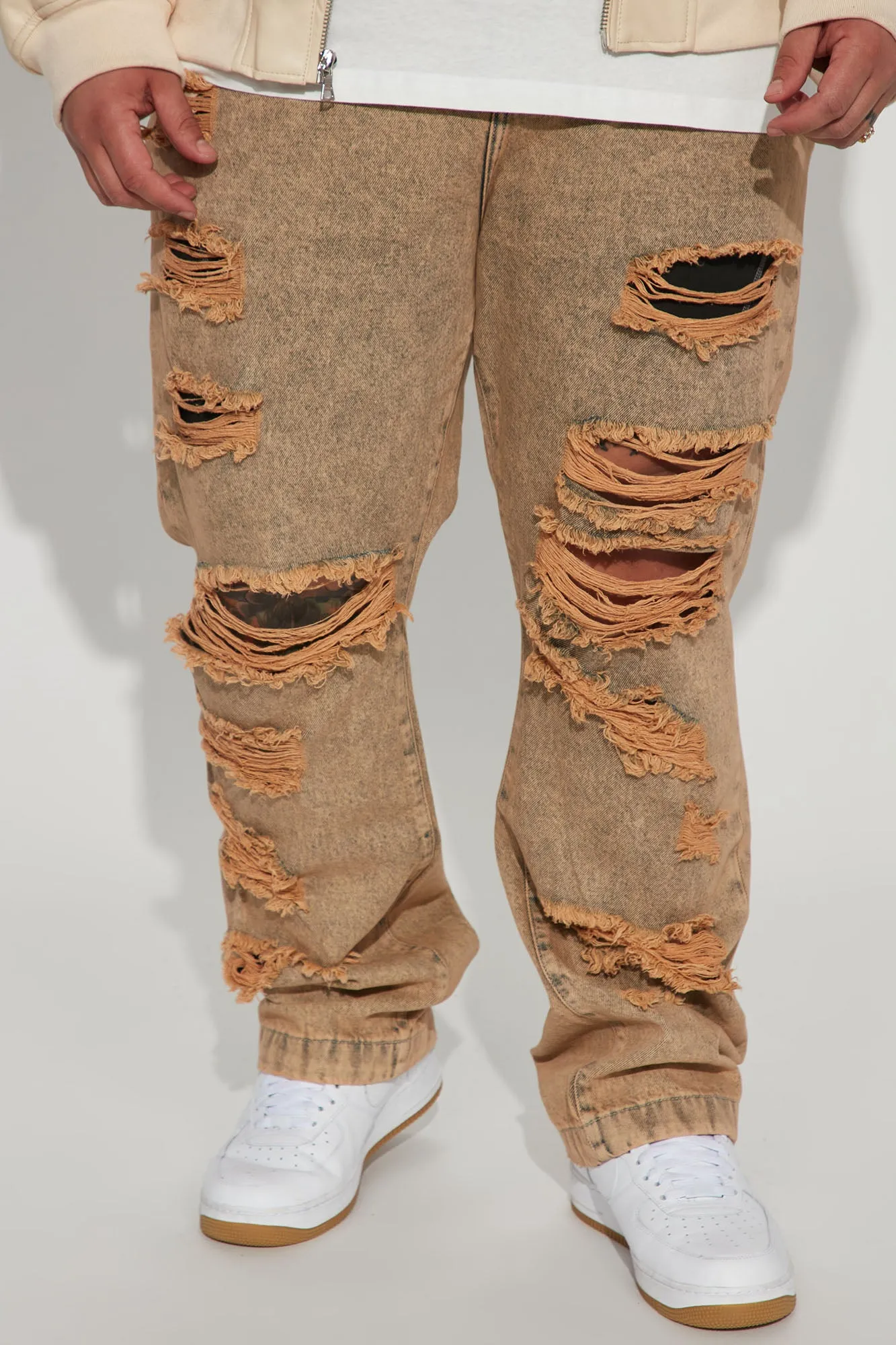 Acid Wave Baggy Jeans - Acid Wash