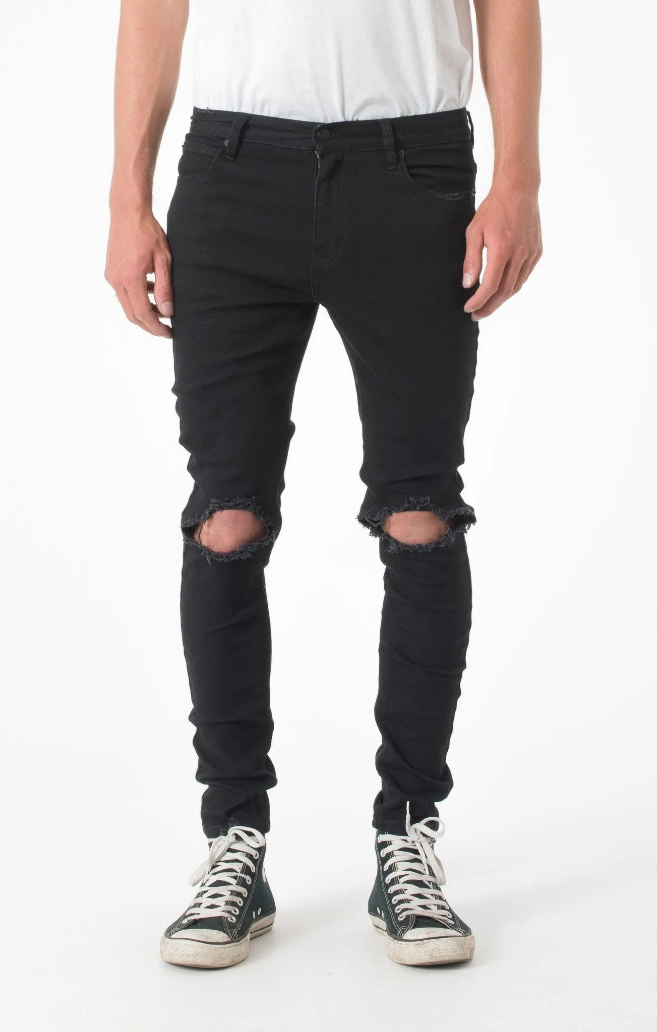 Afends Mens Beat Junky Jeans - Skinny Fit Denim