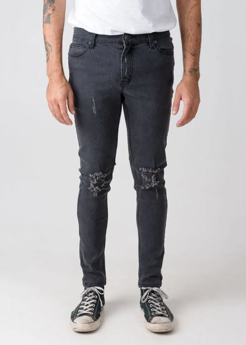 Afends Mens Beat Junky Jeans - Skinny Fit Denim