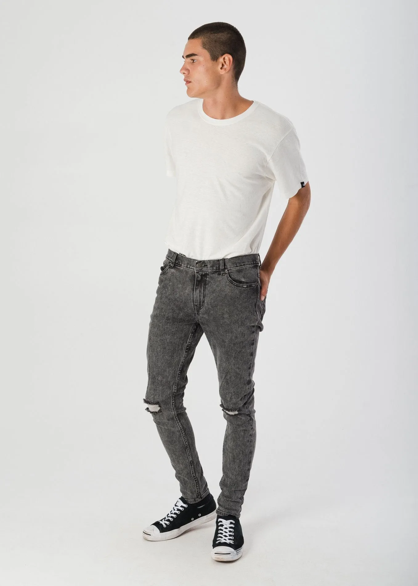 Afends Mens Beat Junky Jeans - Skinny Fit Denim