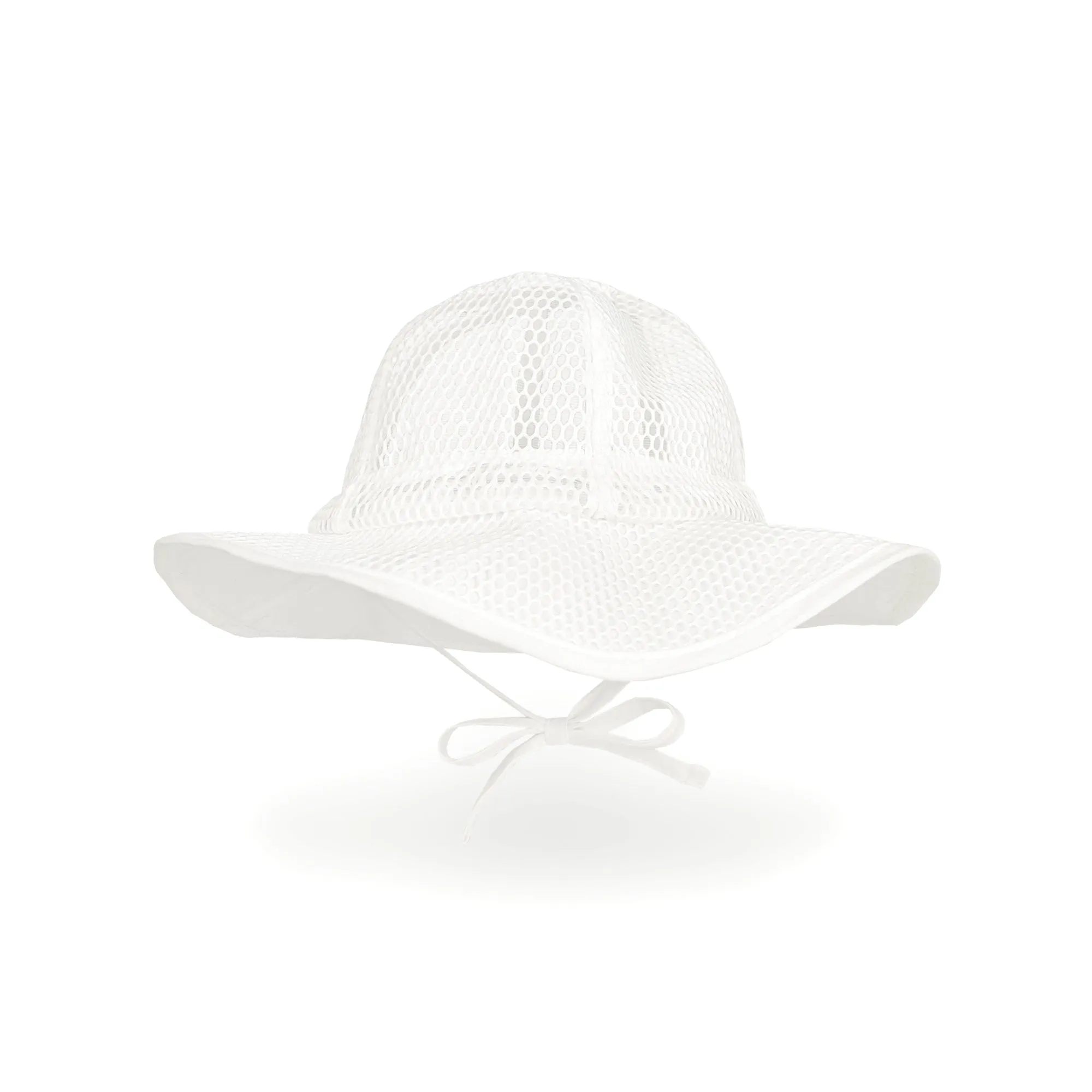 Baby Mesh Bucket Hat Toddler Sun Floppy Hat | White