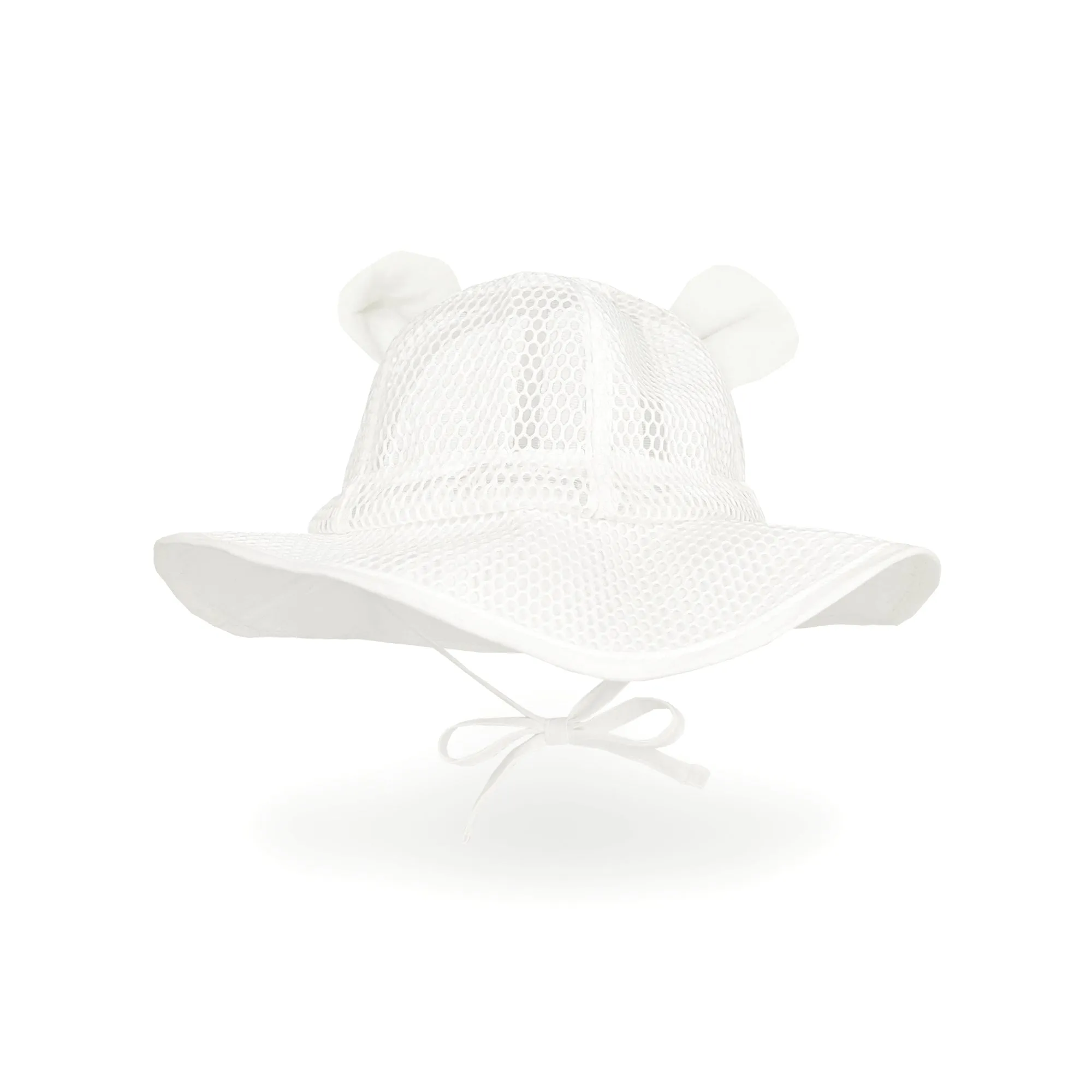 Baby Mesh Bucket Hat Toddler Sun Floppy Hat | White