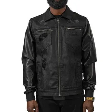 BLAC LEAF: Back to Black Denim Jacket BLBTB-100