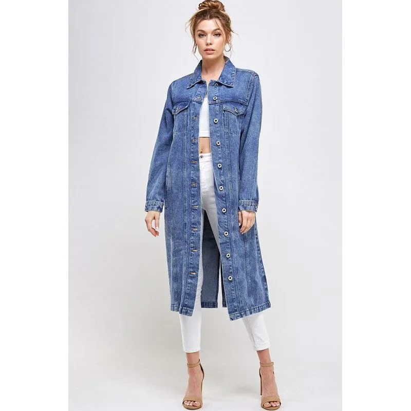 BLUE AGE Non-Stretch Third Quarter Denim Jacket