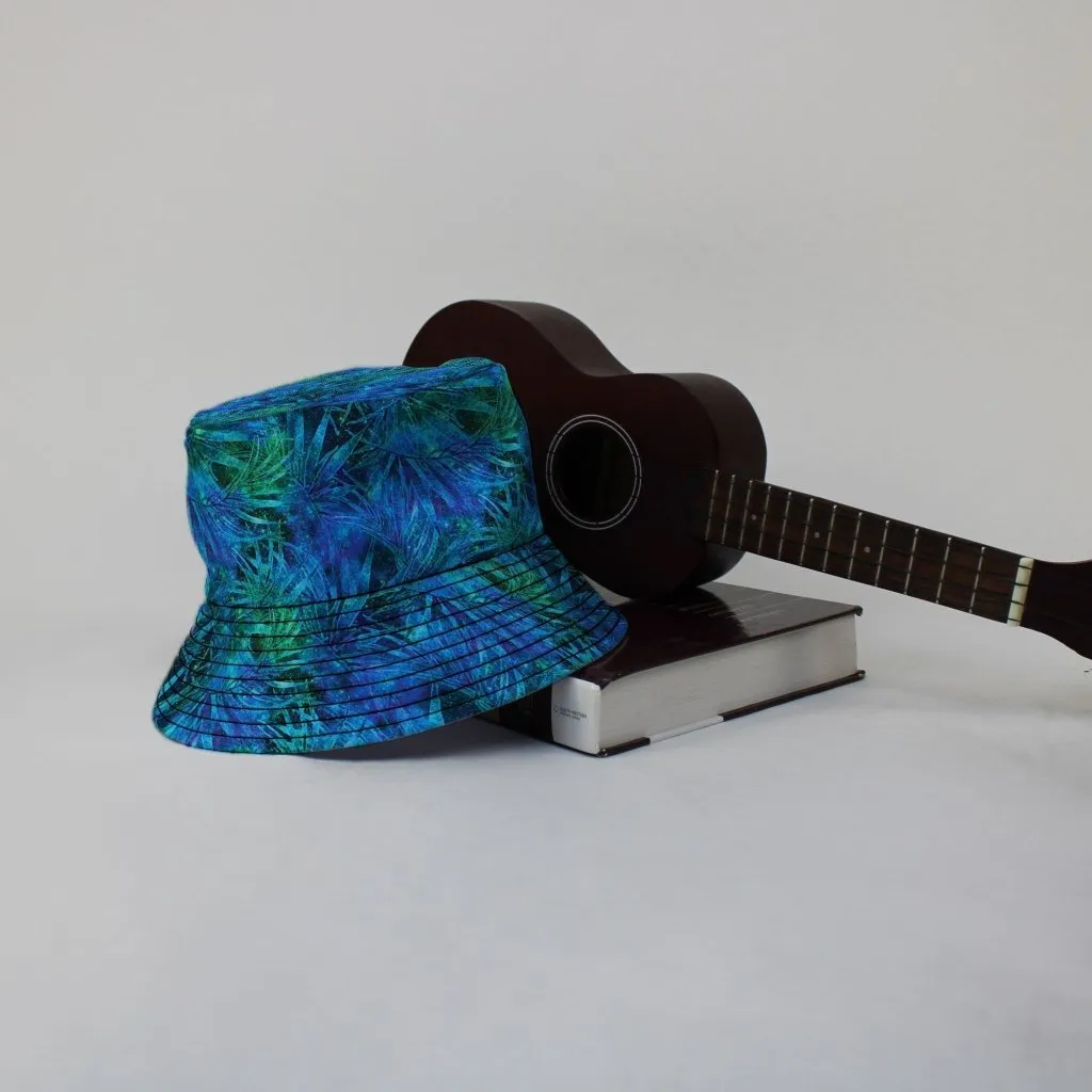 Blue Green Hawaiian Space Bucket Hat