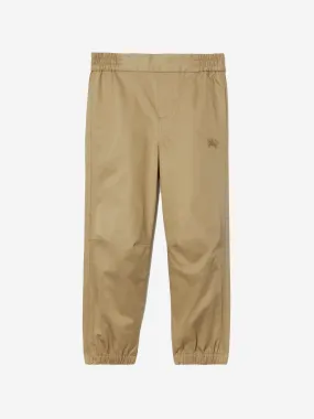 Burberry Boys Travard Logo Joggers in Beige