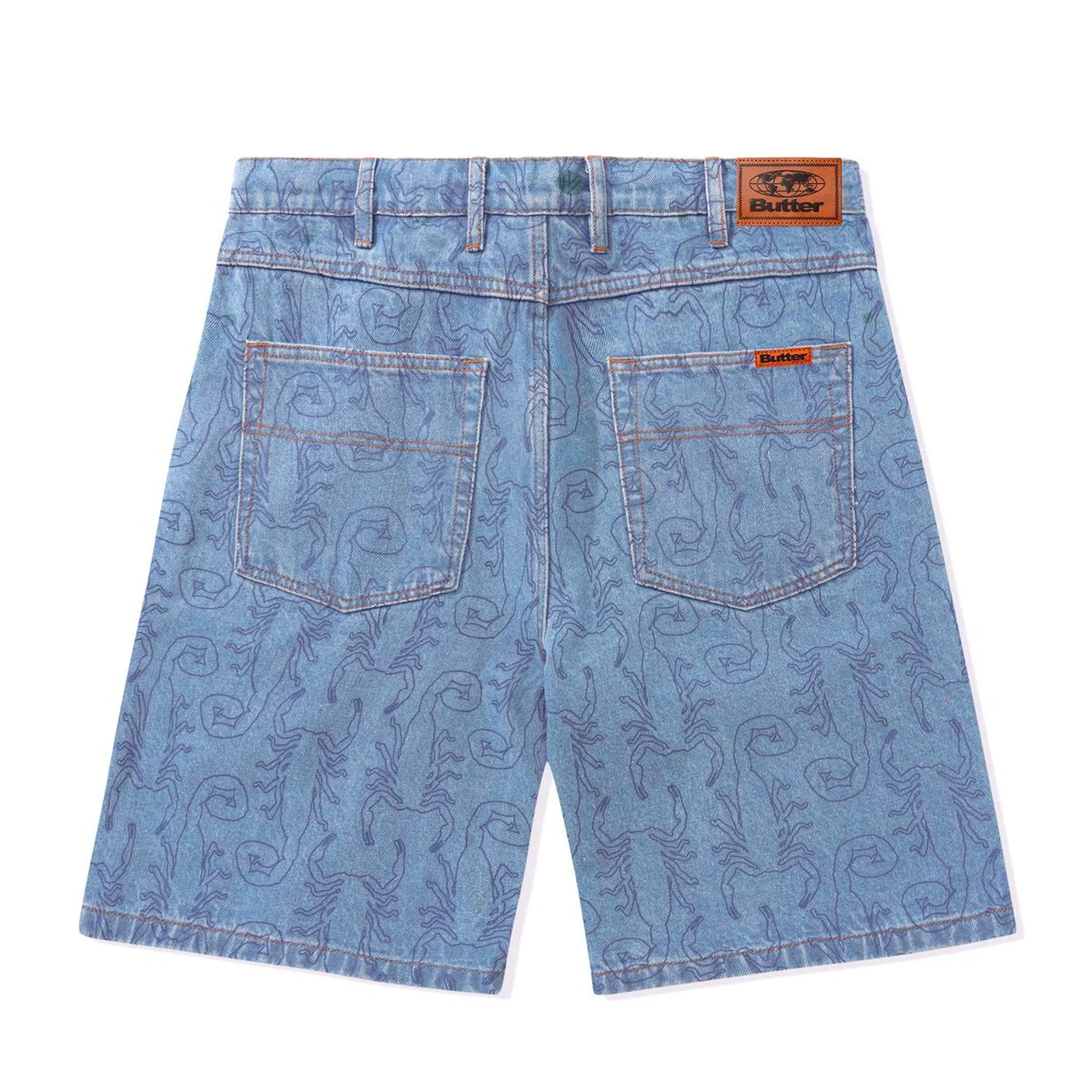 Butter Goods Scorpion Denim Shorts Washed Indigo Sale