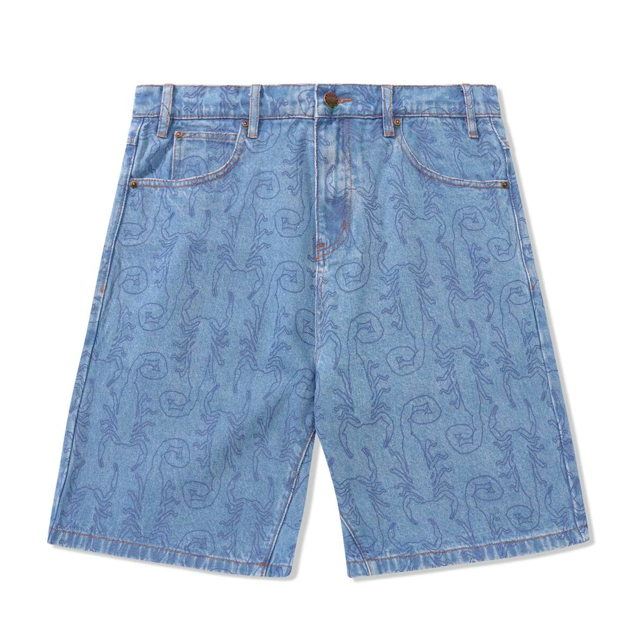 Butter Goods Scorpion Denim Shorts Washed Indigo Sale