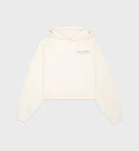 Club Cropped Hoodie - Cream/Faded Lilac