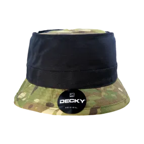 Decky 6313 MultiCam Camo Structured Bucket Hat, Camouflage Sun Hat