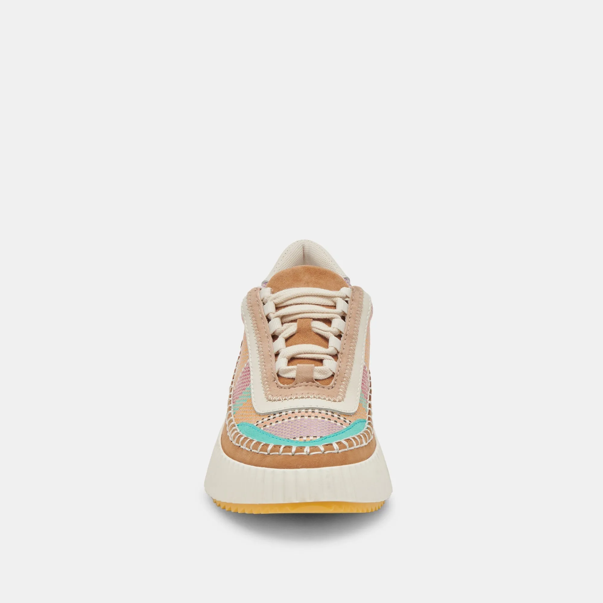 Dolce Vita Dolen Sneakers in Tan Multi Raffia