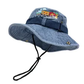 Embroidered Train Bucket Hats