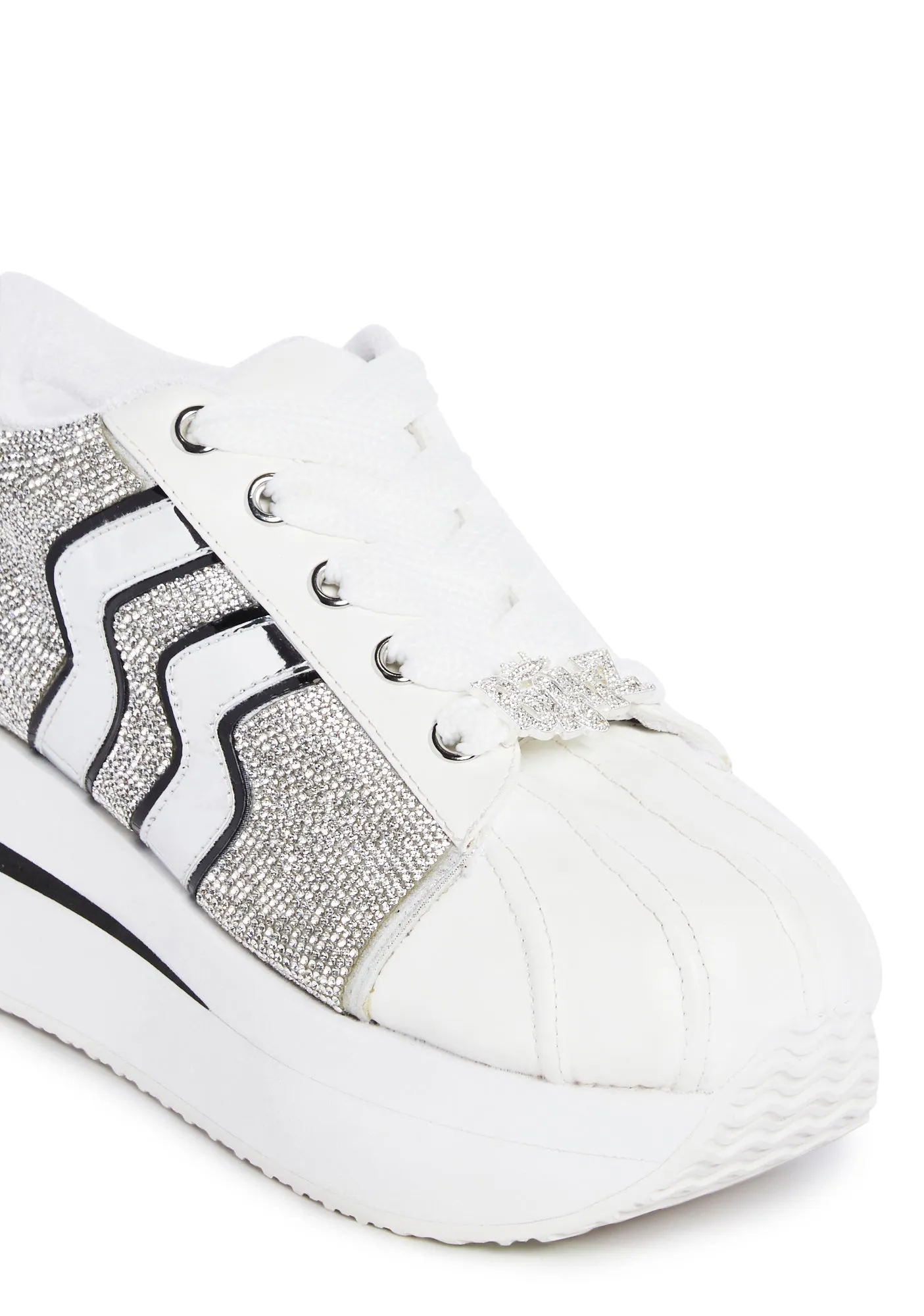 Forever Diamondz Platform Sneakers  - Iridescent