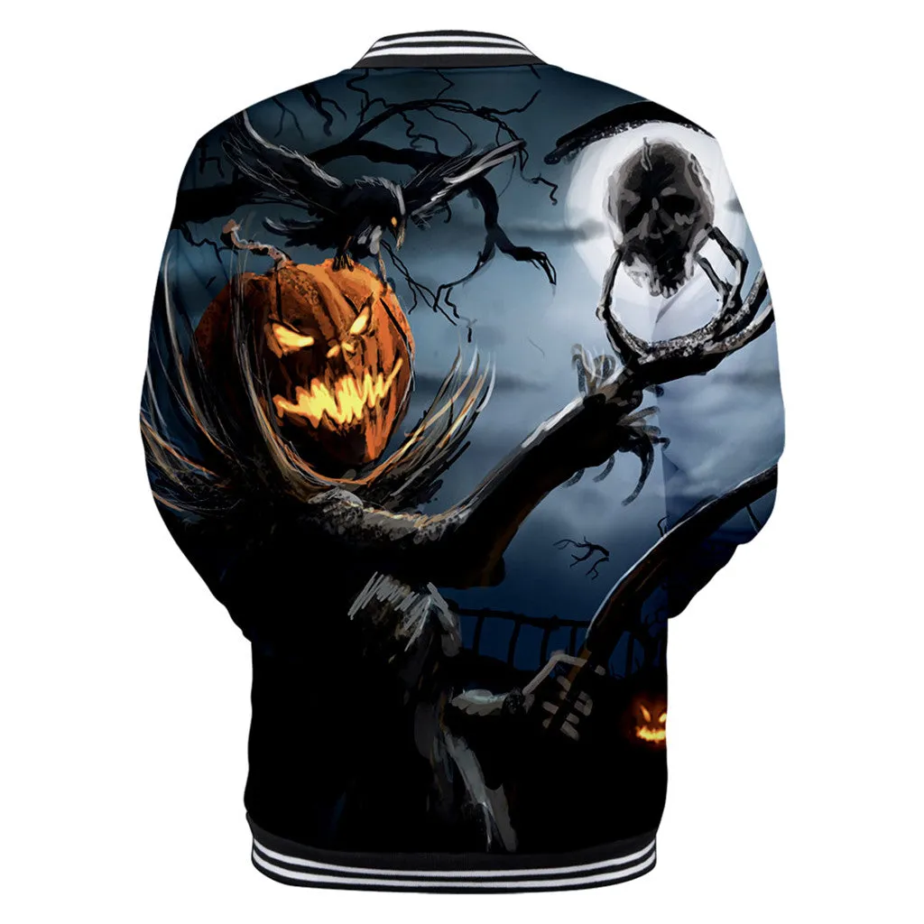 Halloween oversized 3D hoodies men Streetwear Casual pumpkin Party Halloween 2019 Hoodies