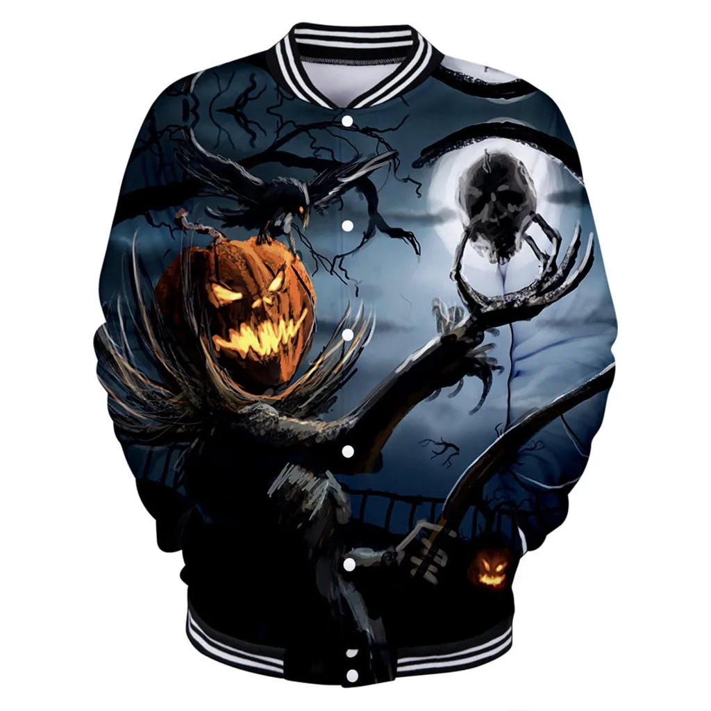 Halloween oversized 3D hoodies men Streetwear Casual pumpkin Party Halloween 2019 Hoodies