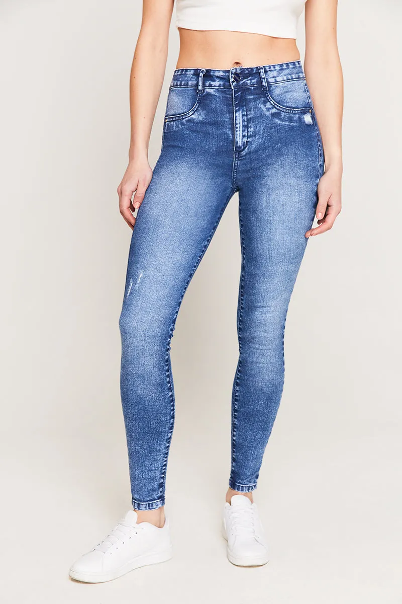 Jeans Tiro Alto Pitillo   4103