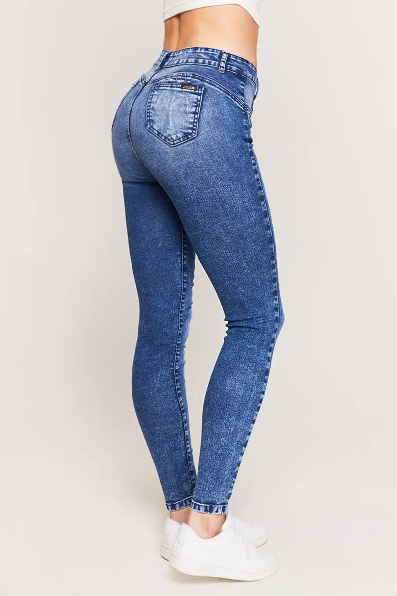 Jeans Tiro Alto Pitillo   4103