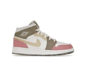 Jordan 1 Mid Se Pastel Vivid Green Grind (Gs)