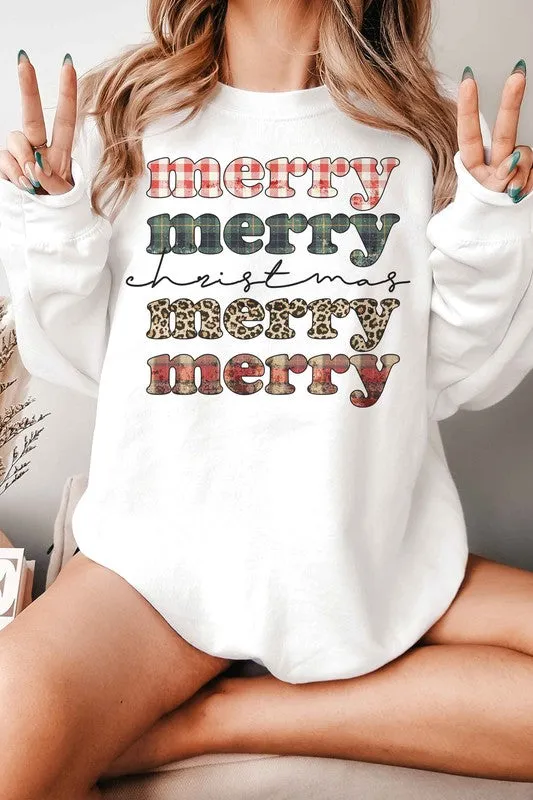 MERRY MERRY CHRISTMAS OVERSIZED SWEATSHIRT