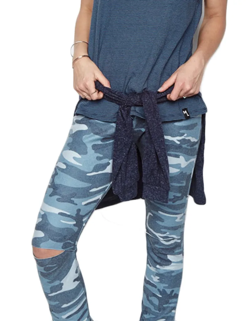 Michael Lauren Jonas Jogger w/Knee Slits in Ocean Camo