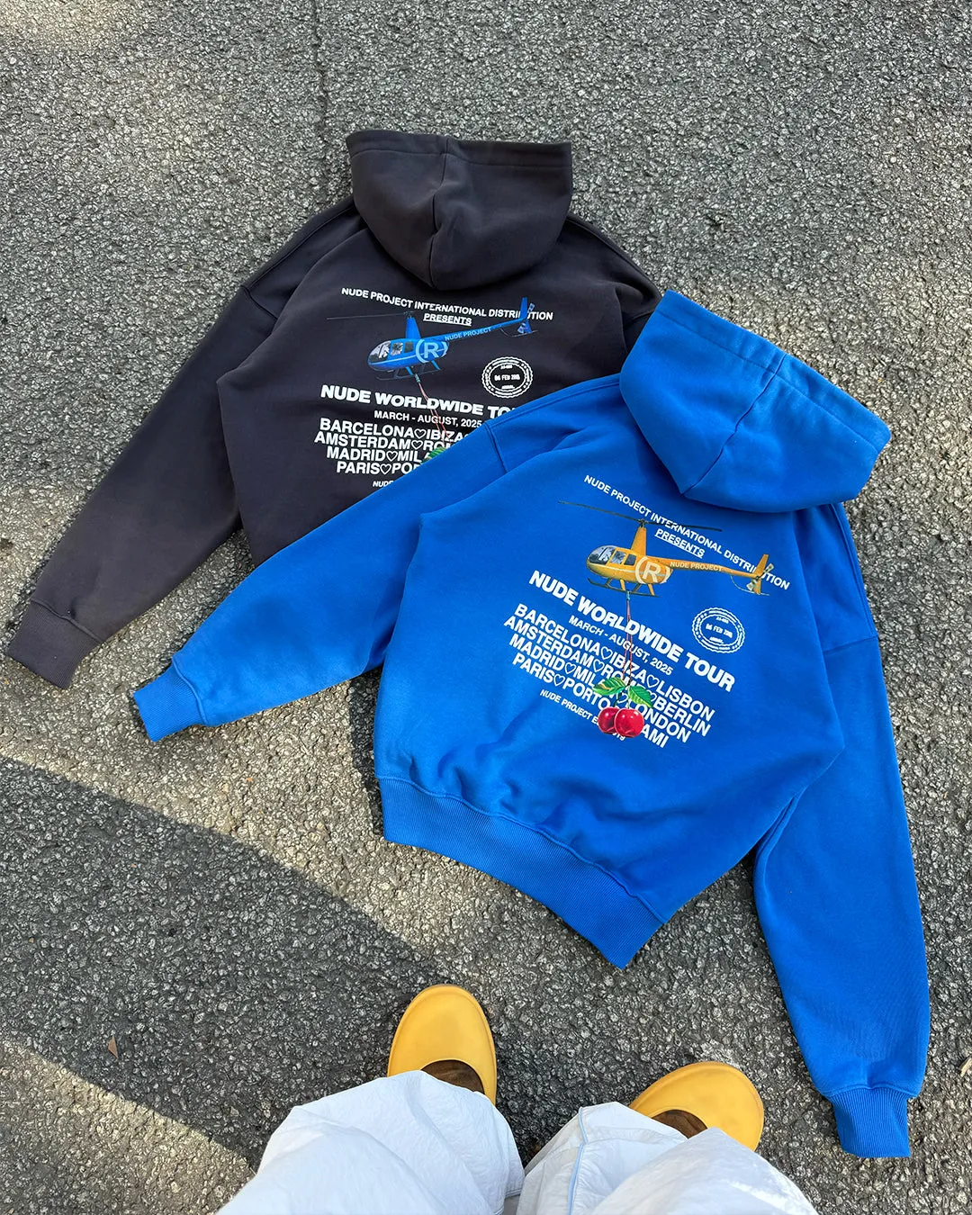 NUDE TOUR HOODIE BLUE