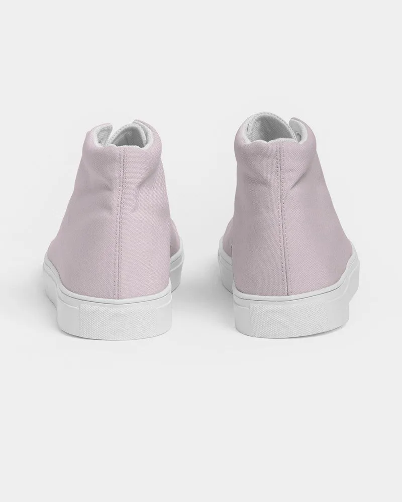 Pale Magenta Men's High-top Canvas Sneakers | Men's | Bright Pale Magenta | C0M10Y0K0