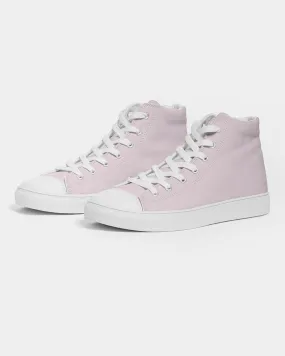 Pale Magenta Men's High-top Canvas Sneakers | Men's | Bright Pale Magenta | C0M10Y0K0