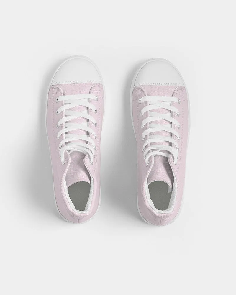 Pale Magenta Men's High-top Canvas Sneakers | Men's | Bright Pale Magenta | C0M10Y0K0