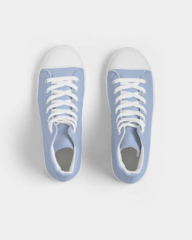 Pale Pastel Blue Women's High-top Canvas Sneakers | Women's | Bright Pale Pastel Blue | C30M15Y0K0