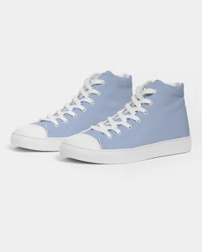 Pale Pastel Blue Women's High-top Canvas Sneakers | Women's | Bright Pale Pastel Blue | C30M15Y0K0