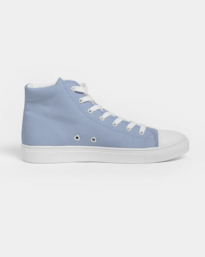 Pale Pastel Blue Women's High-top Canvas Sneakers | Women's | Bright Pale Pastel Blue | C30M15Y0K0