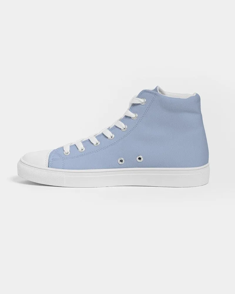 Pale Pastel Blue Women's High-top Canvas Sneakers | Women's | Bright Pale Pastel Blue | C30M15Y0K0