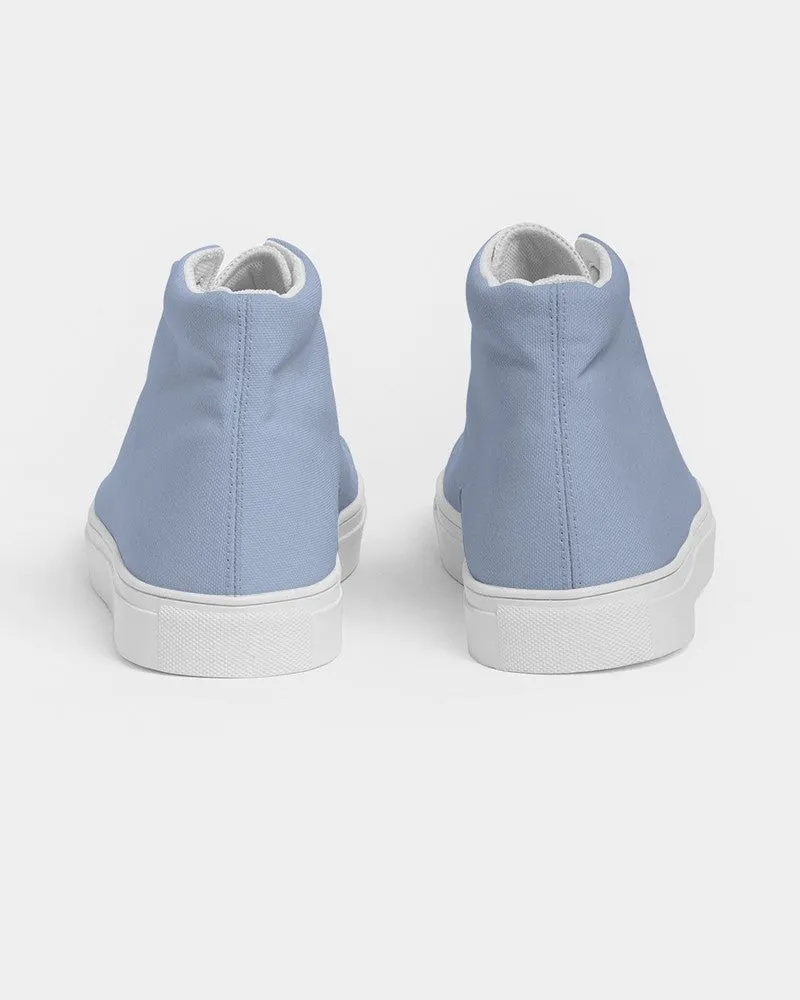 Pale Pastel Blue Women's High-top Canvas Sneakers | Women's | Bright Pale Pastel Blue | C30M15Y0K0