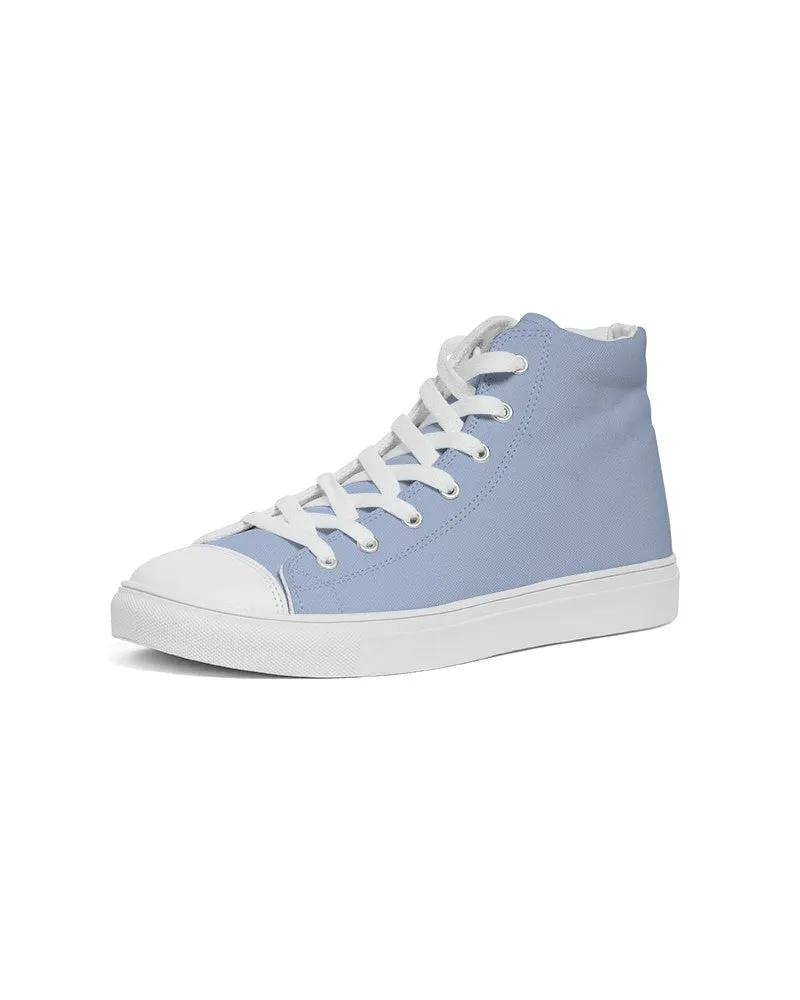 Pale Pastel Blue Women's High-top Canvas Sneakers | Women's | Bright Pale Pastel Blue | C30M15Y0K0