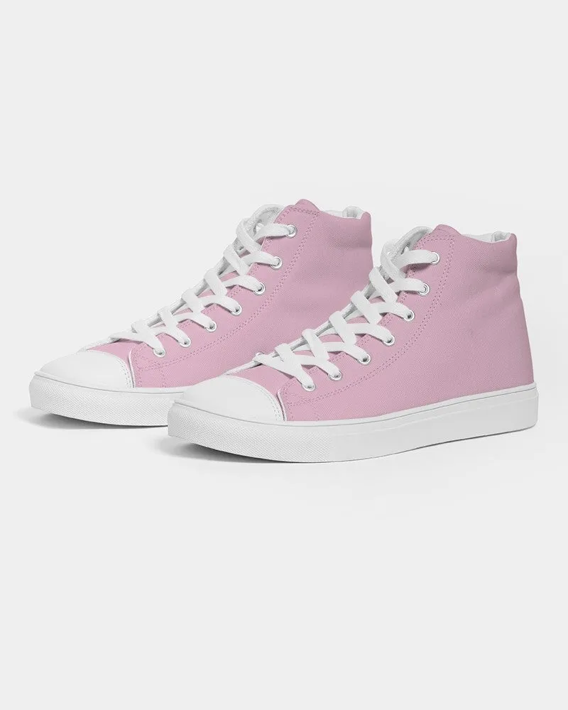 Pale Pastel Magenta Women's High-top Canvas Sneakers | Women's | Bright Pale Pastel Magenta | C0M30Y0K0