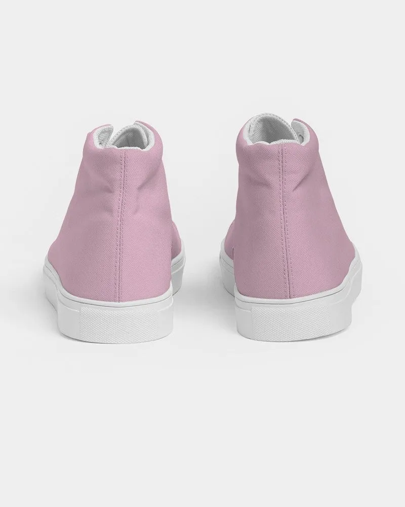 Pale Pastel Magenta Women's High-top Canvas Sneakers | Women's | Bright Pale Pastel Magenta | C0M30Y0K0