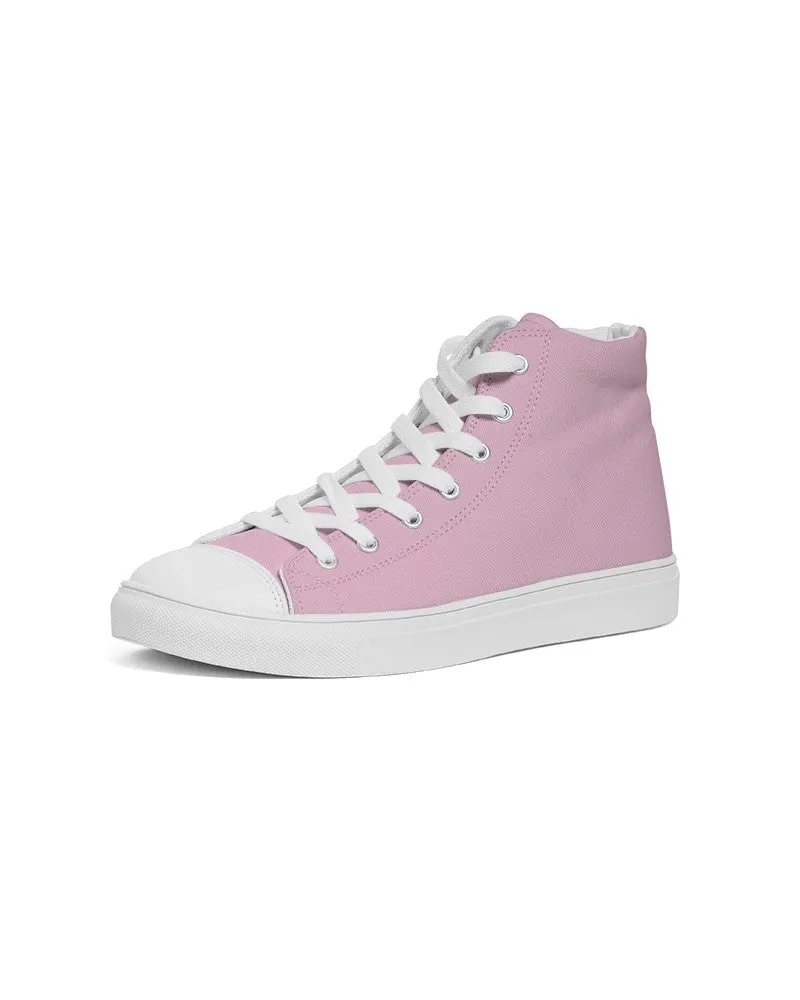 Pale Pastel Magenta Women's High-top Canvas Sneakers | Women's | Bright Pale Pastel Magenta | C0M30Y0K0