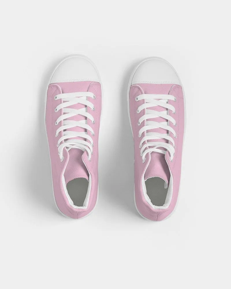 Pale Pastel Magenta Women's High-top Canvas Sneakers | Women's | Bright Pale Pastel Magenta | C0M30Y0K0