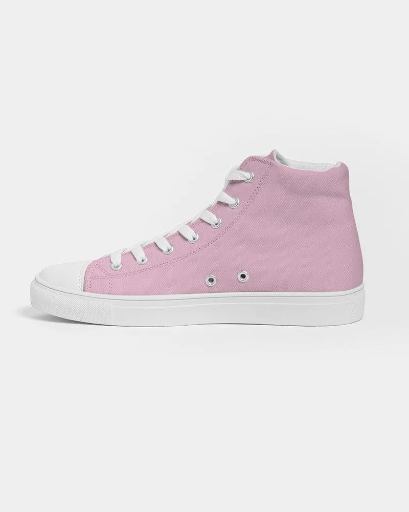 Pale Pastel Magenta Women's High-top Canvas Sneakers | Women's | Bright Pale Pastel Magenta | C0M30Y0K0