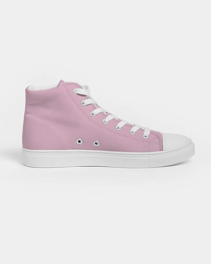 Pale Pastel Magenta Women's High-top Canvas Sneakers | Women's | Bright Pale Pastel Magenta | C0M30Y0K0