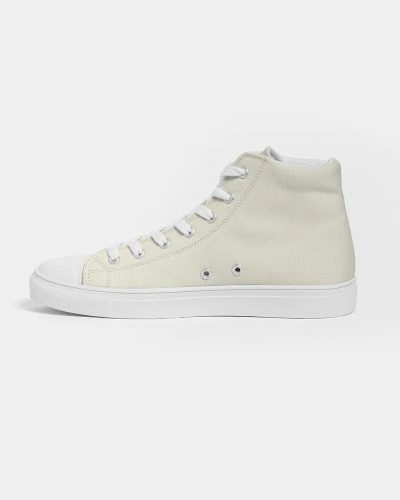 Pale Yellow Men's High-top Canvas Sneakers | Men's | Bright Pale Yellow | C0M0Y10K0