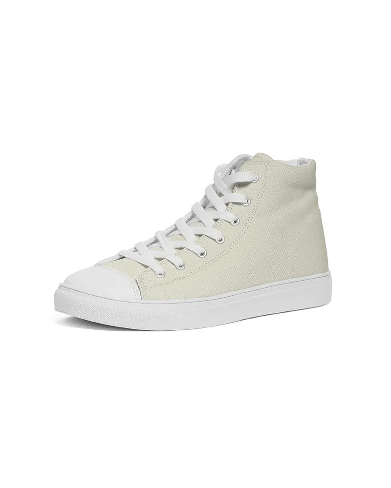 Pale Yellow Men's High-top Canvas Sneakers | Men's | Bright Pale Yellow | C0M0Y10K0