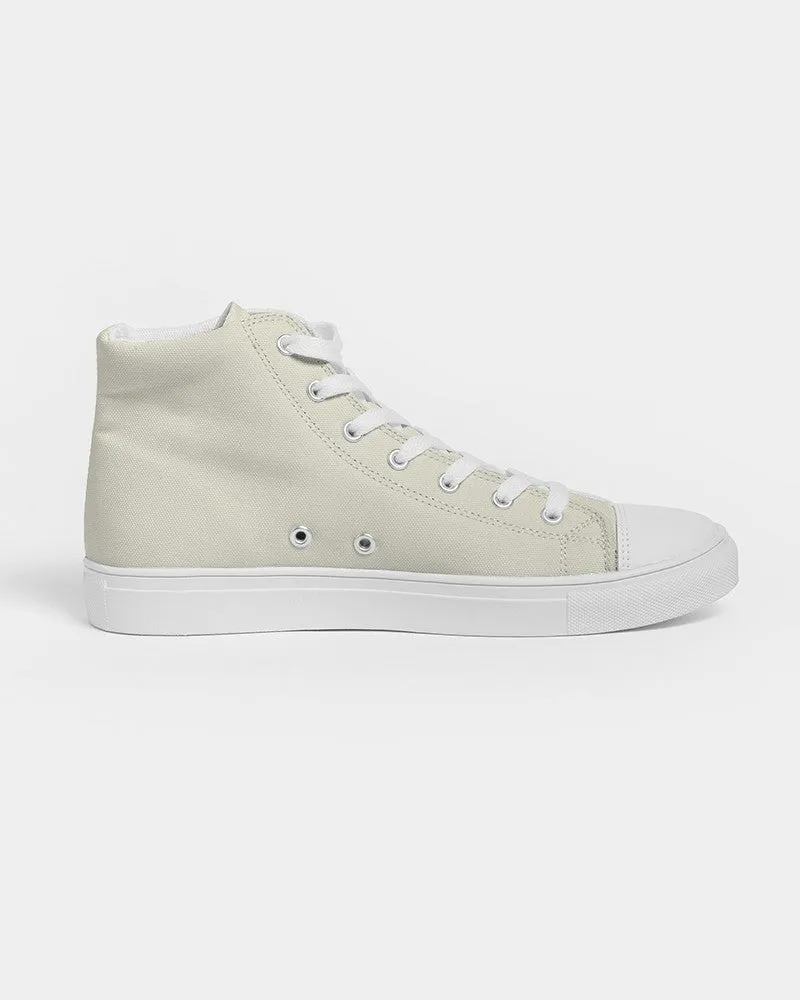 Pale Yellow Men's High-top Canvas Sneakers | Men's | Bright Pale Yellow | C0M0Y10K0