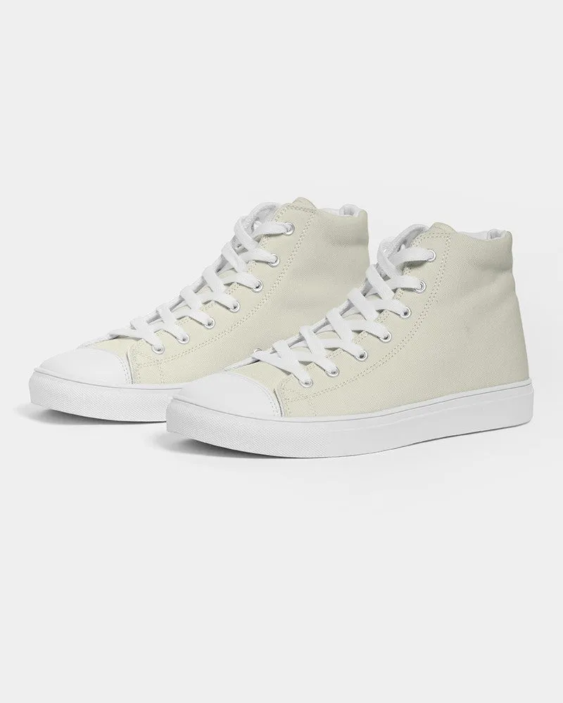 Pale Yellow Men's High-top Canvas Sneakers | Men's | Bright Pale Yellow | C0M0Y10K0