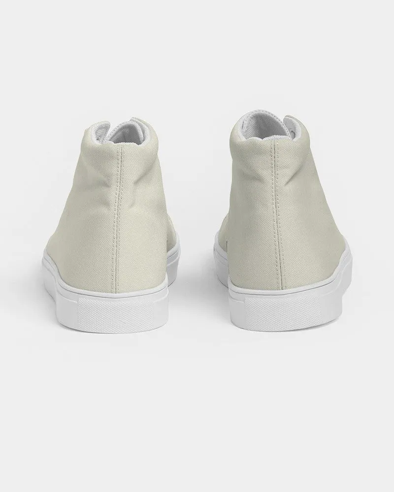 Pale Yellow Men's High-top Canvas Sneakers | Men's | Bright Pale Yellow | C0M0Y10K0