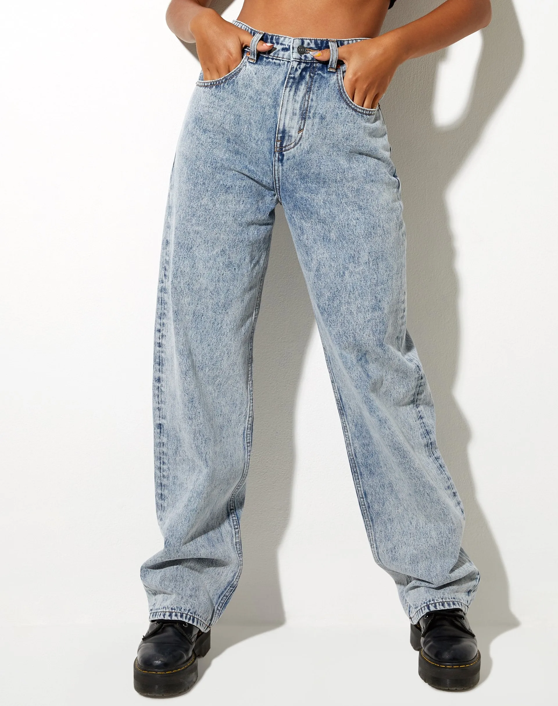 Parallel Jean in Acid Blue Wash