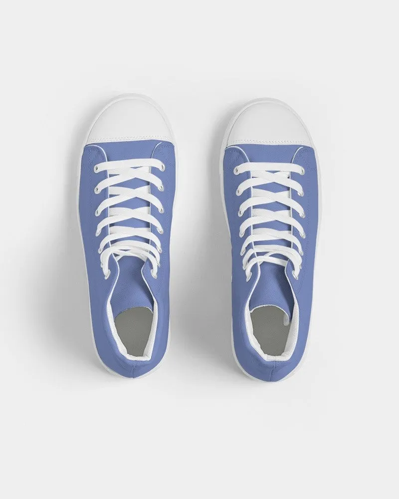 Pastel Blue Men's High-top Canvas Sneakers | Men's | Bright Pastel Blue | C60M45Y0K0